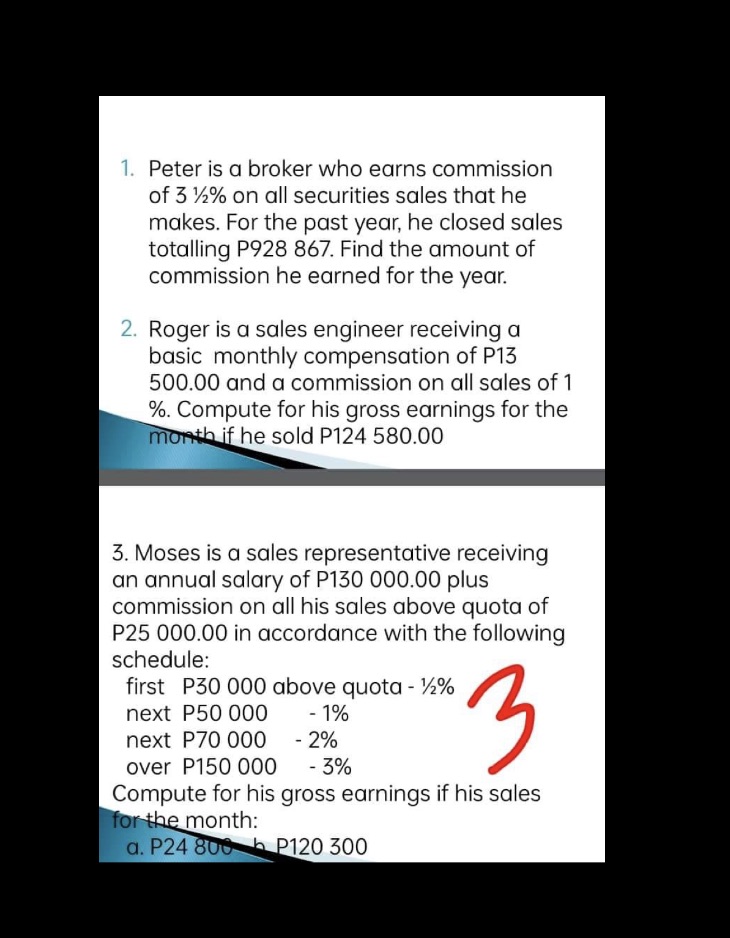 Business math I need clear solution please for me