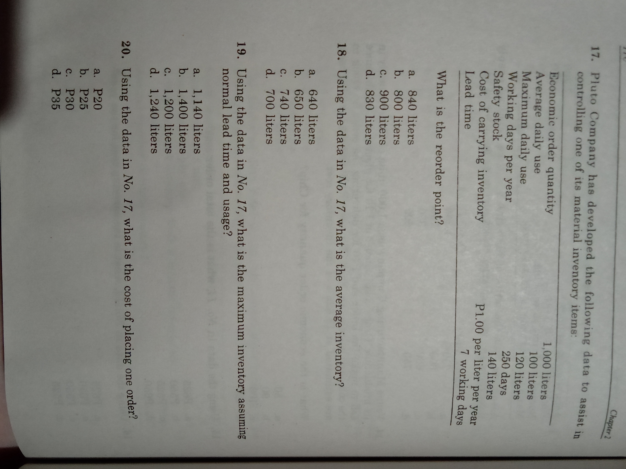 Purchasing Materials 105 MULTIPLE CHOICES -