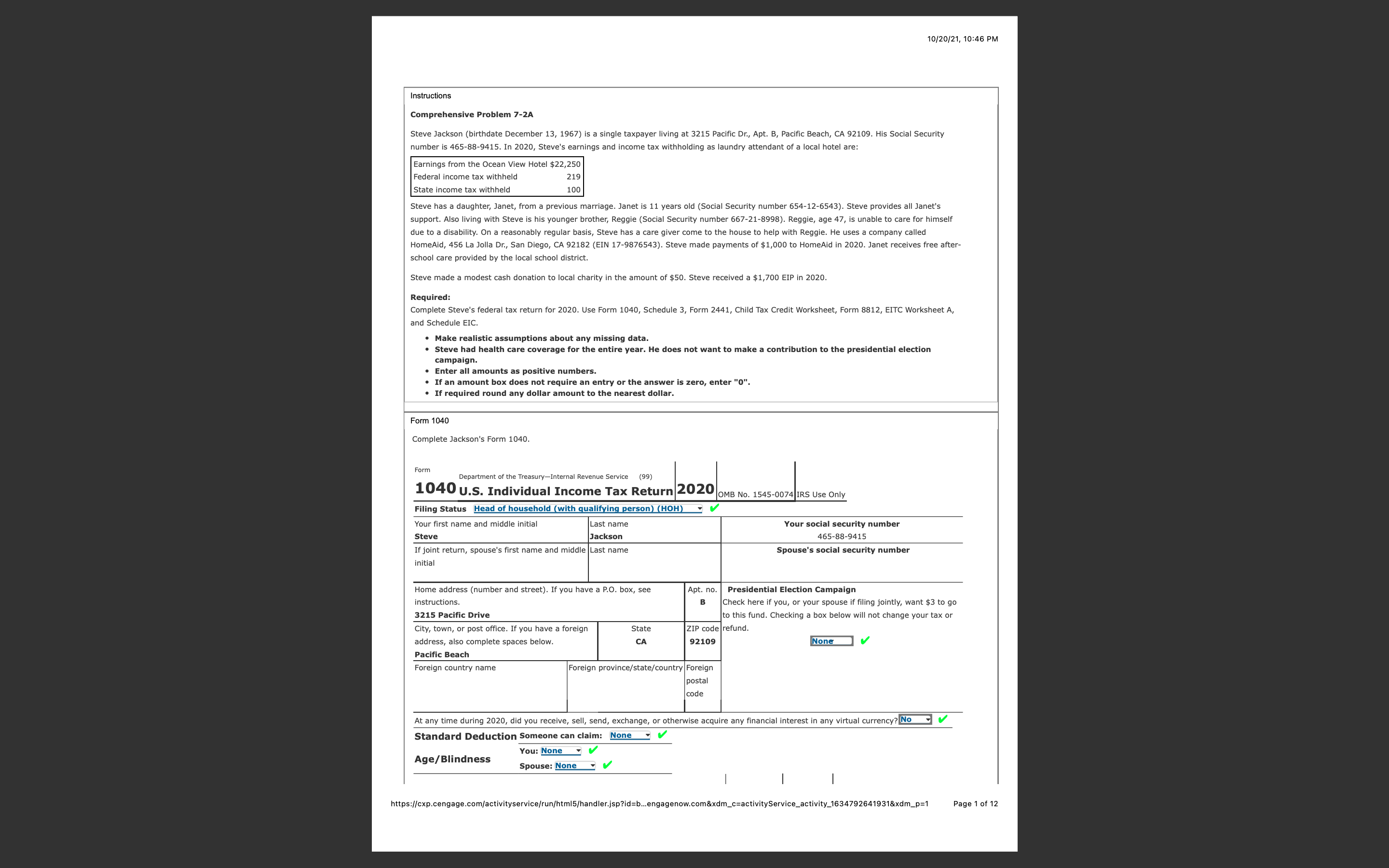 can you please solve this? 10/20/21, 10:46 PM