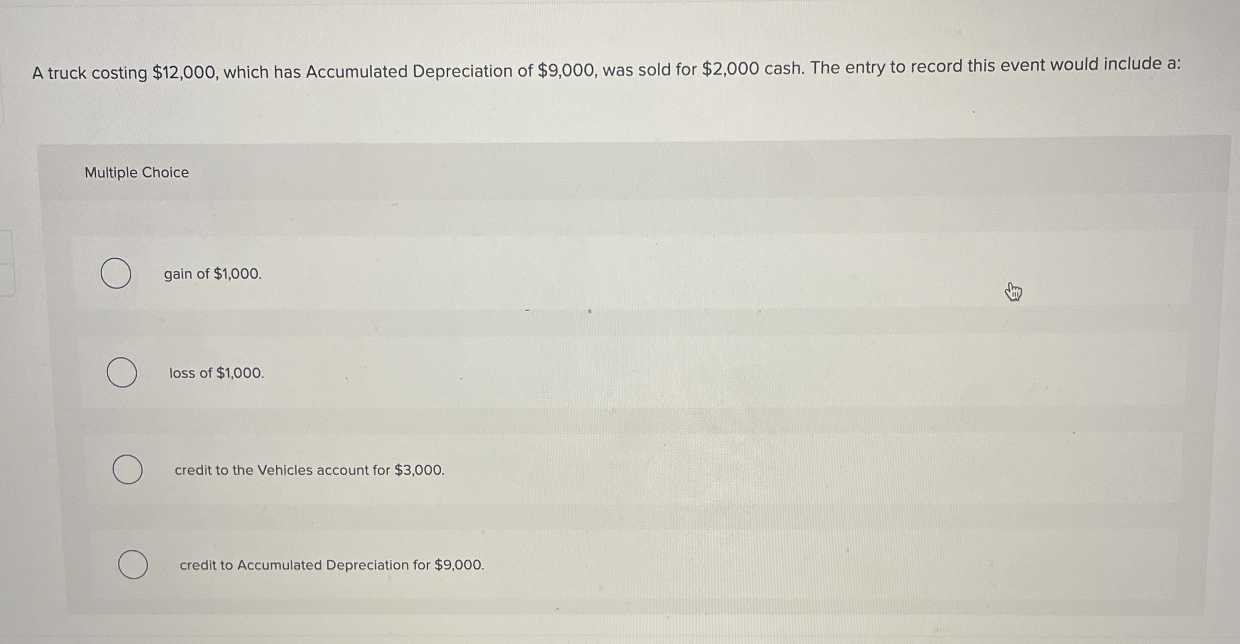 A truck costing $ 1 2 , 0 0 0 , which has