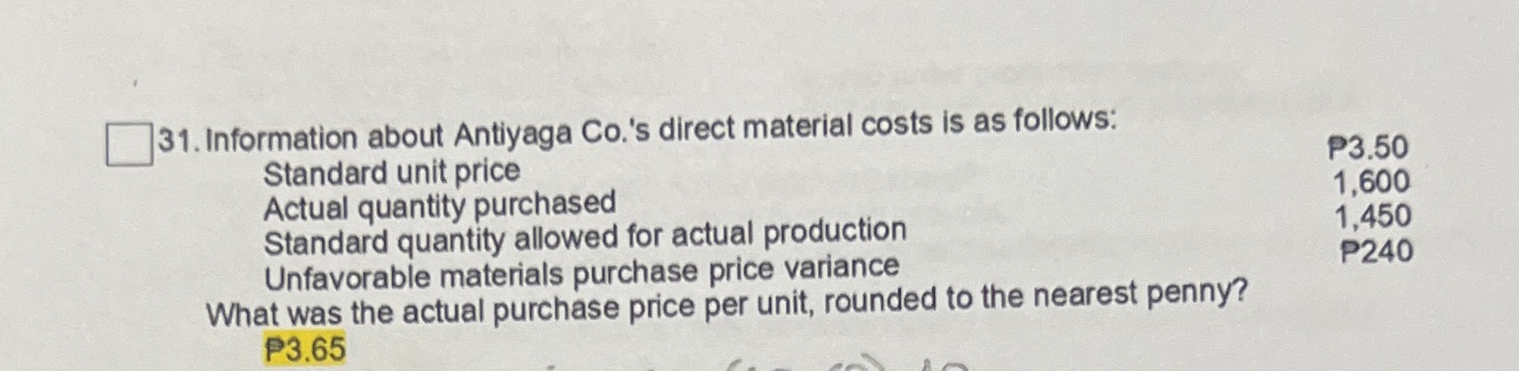 Show me the sol pls 31. Information about