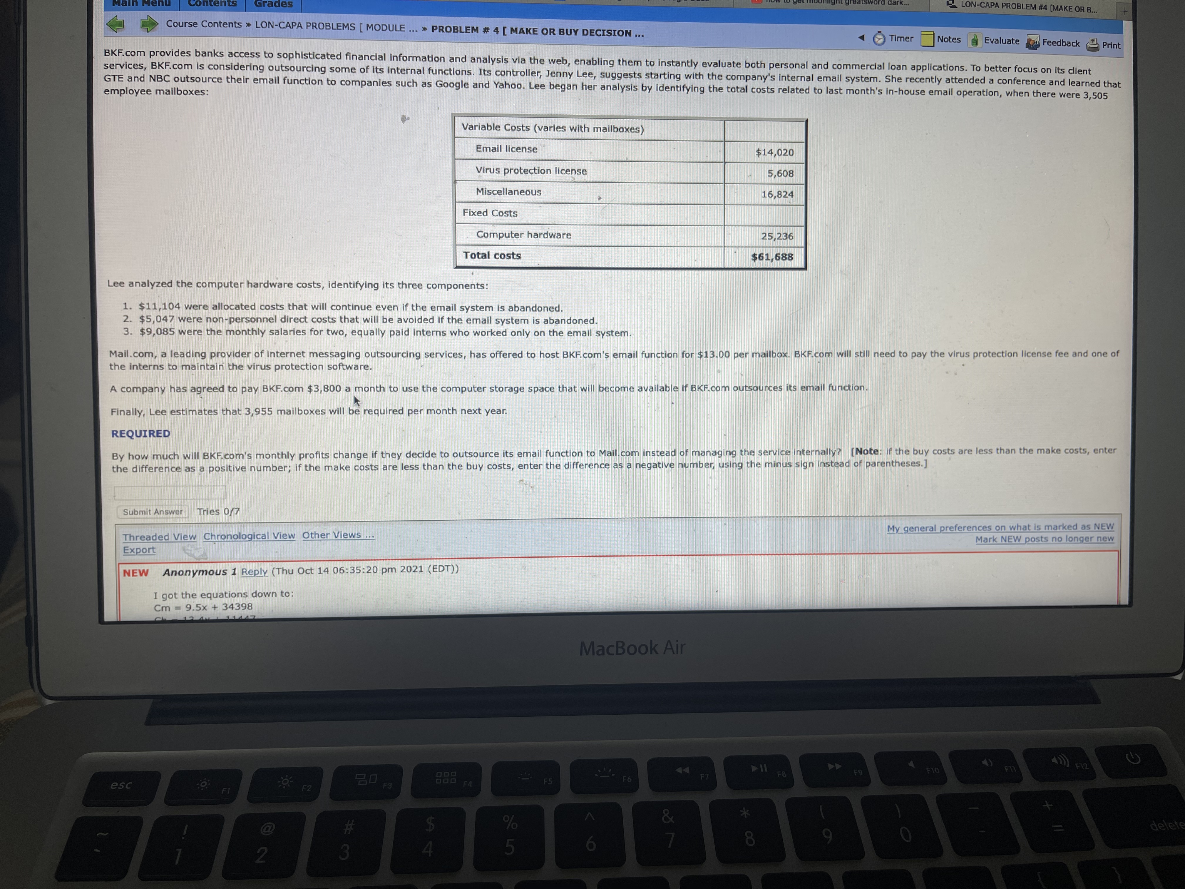 i need some help ON-CAPA PROBLEM #4 [MAKE OR B.