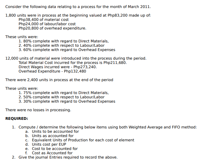 ANSWER ALL PLEASE Consider the following data