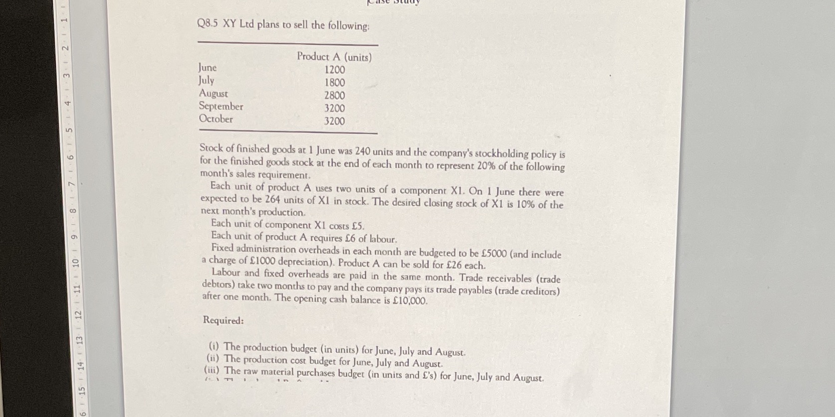 Prepare it using a table please Q8.5 XY Led plans