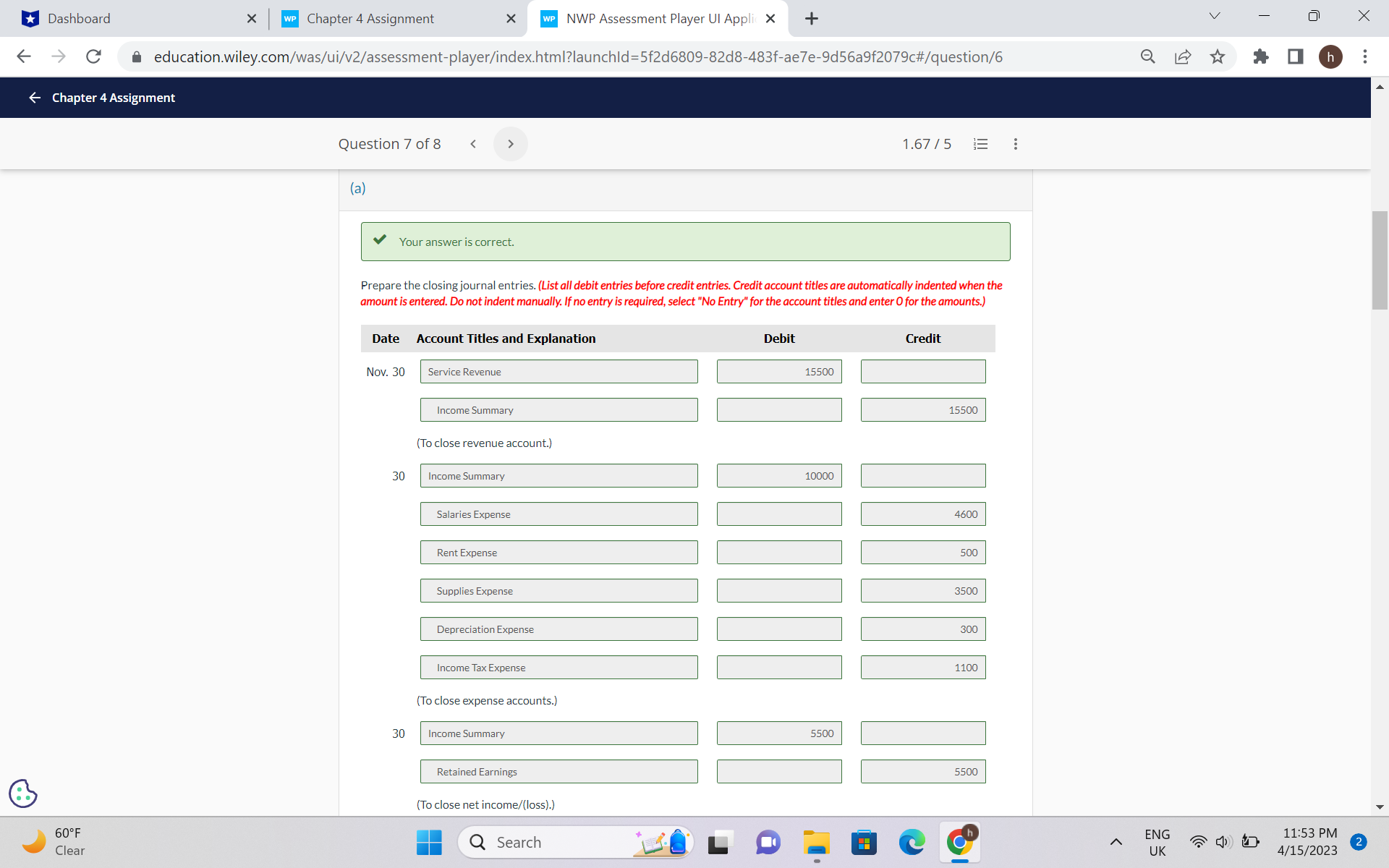 good evening needed help with question 7 please -