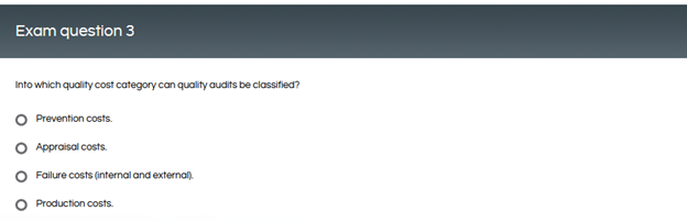 Exam question 1 In a TOM environment, external