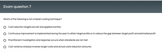 Exam question 1 In a TOM environment, external