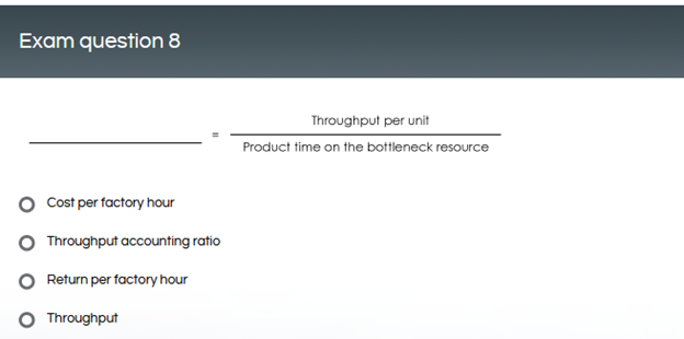 Exam question 1 In a TOM environment, external