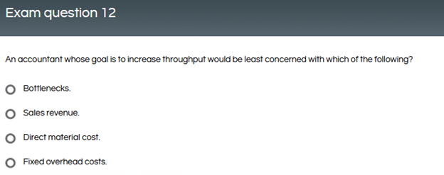 Exam question 1 In a TOM environment, external