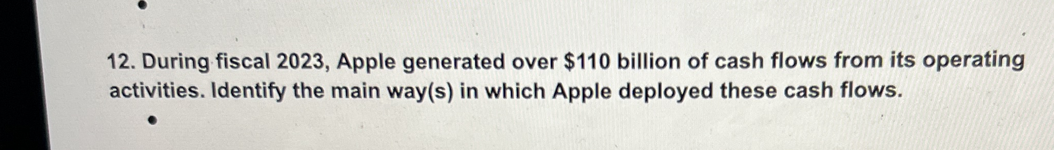 During fiscal 2 0 2 3 , Apple generated over $ 1