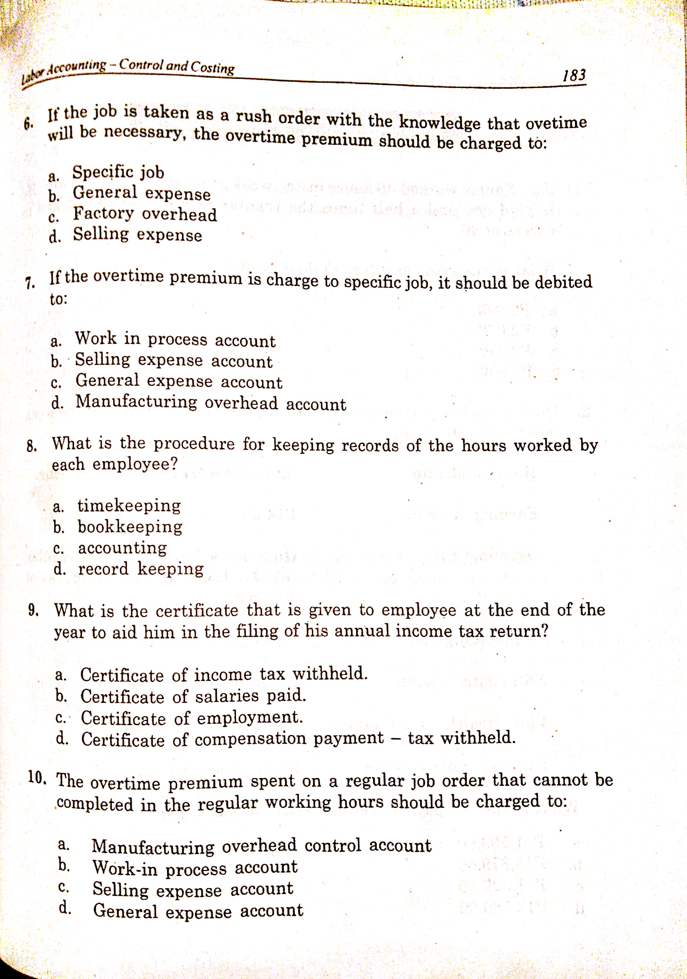 Chapter S 182 MULTIPLE CHOICES-THEORETICAL 1. To