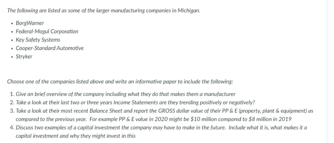 The following one listed as some of the larger