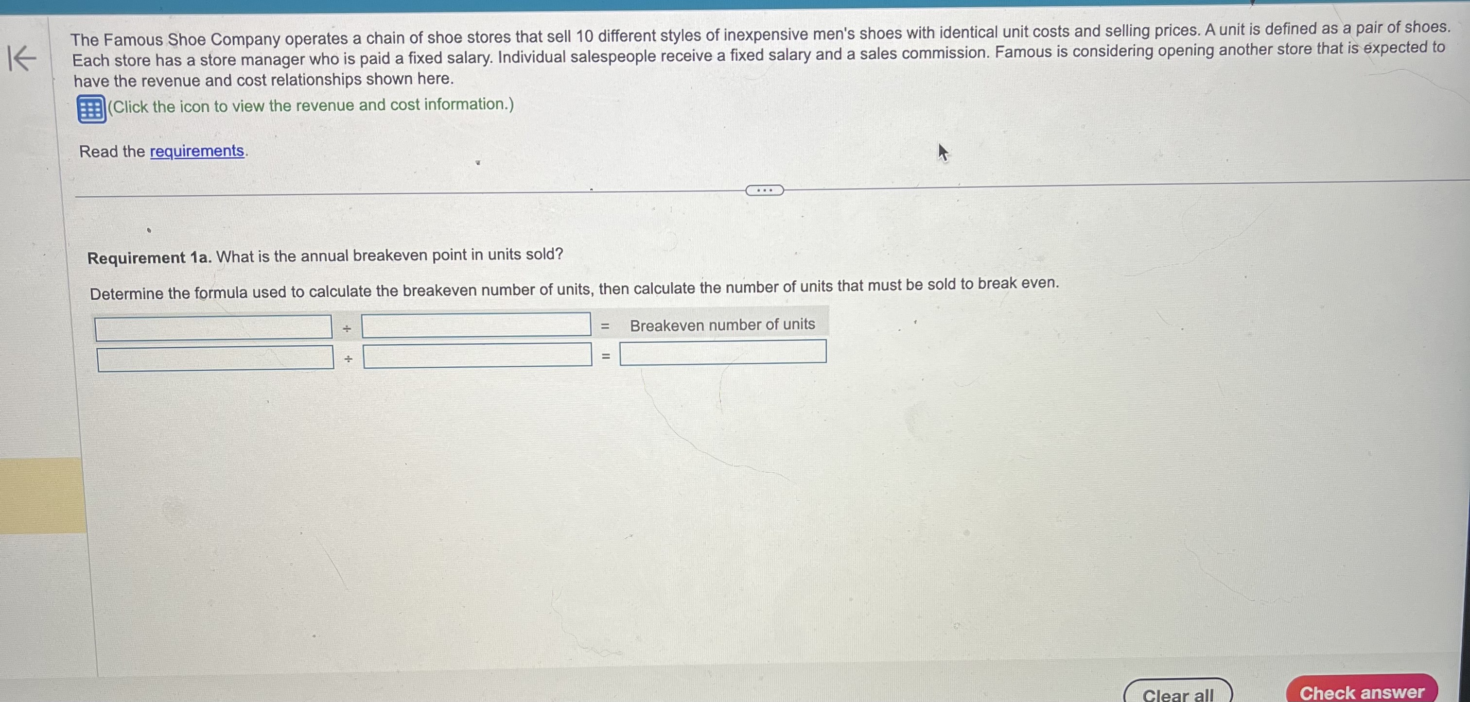 K The Famous Shoe Company operates a chain of