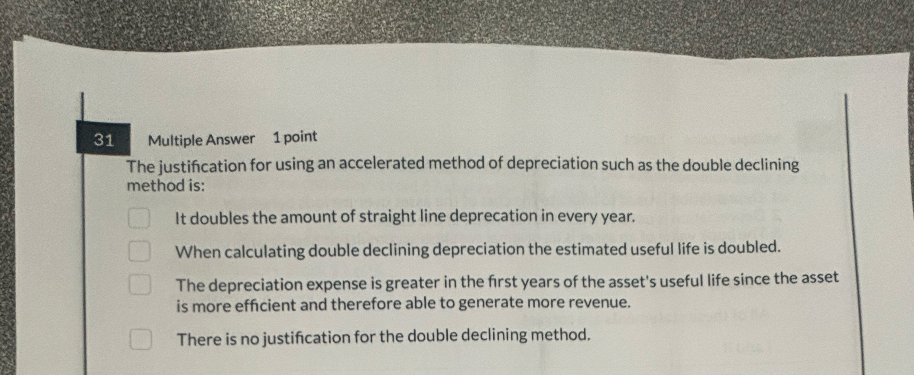 3 1 Multiple Answer 1 point The justification for