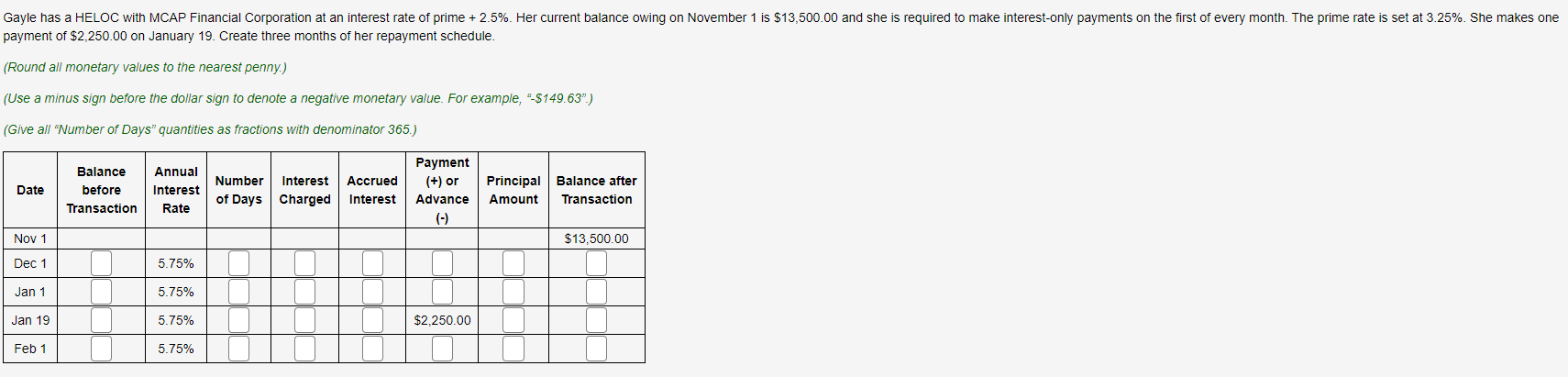 Gayle has a HELOC with MCAP Financial Corporation
