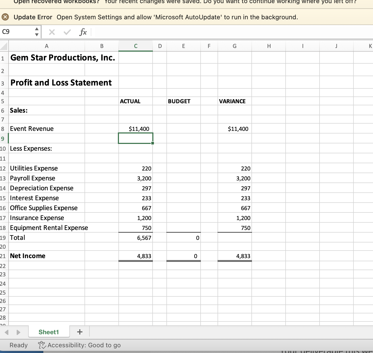 x Update Error Open System Settings and allow