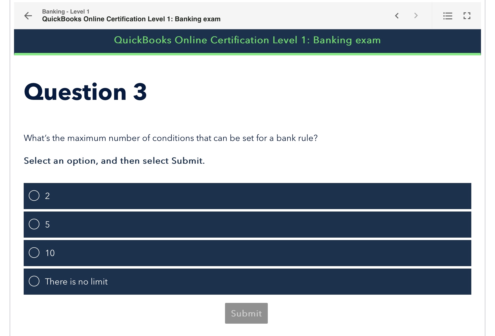 Banking - Level 1 QuickBooks Online Certification