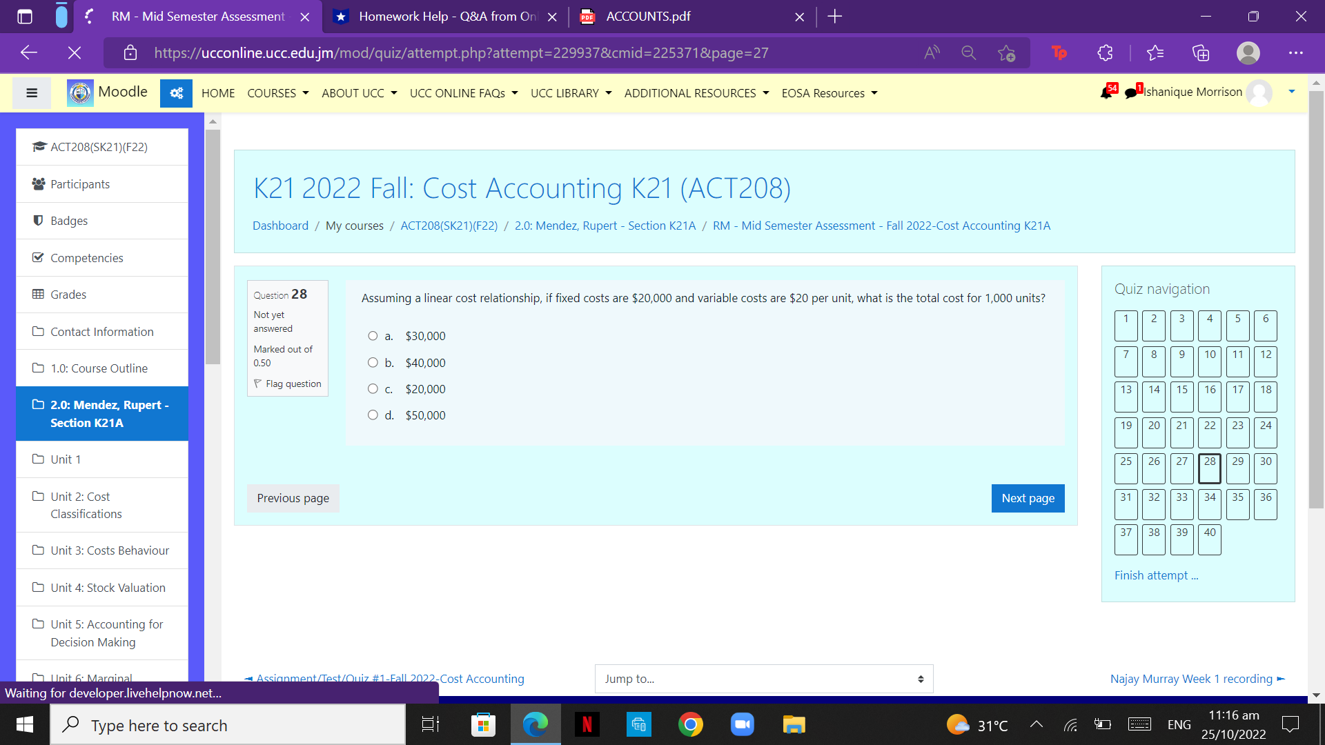 RM - Mid Semester Assessment X *Homework Help -
