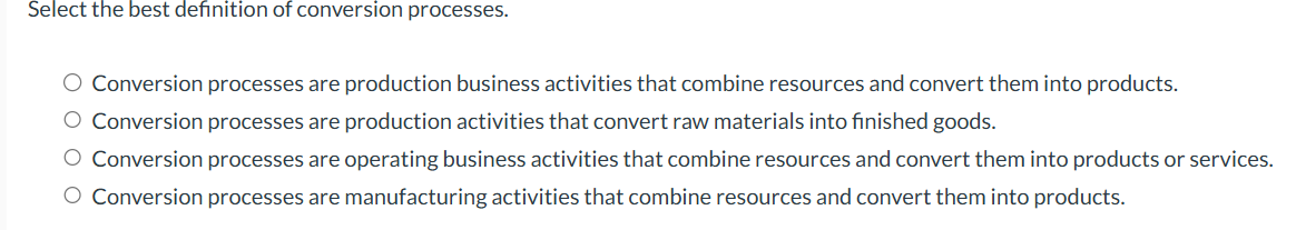 Select the best definition of conversion