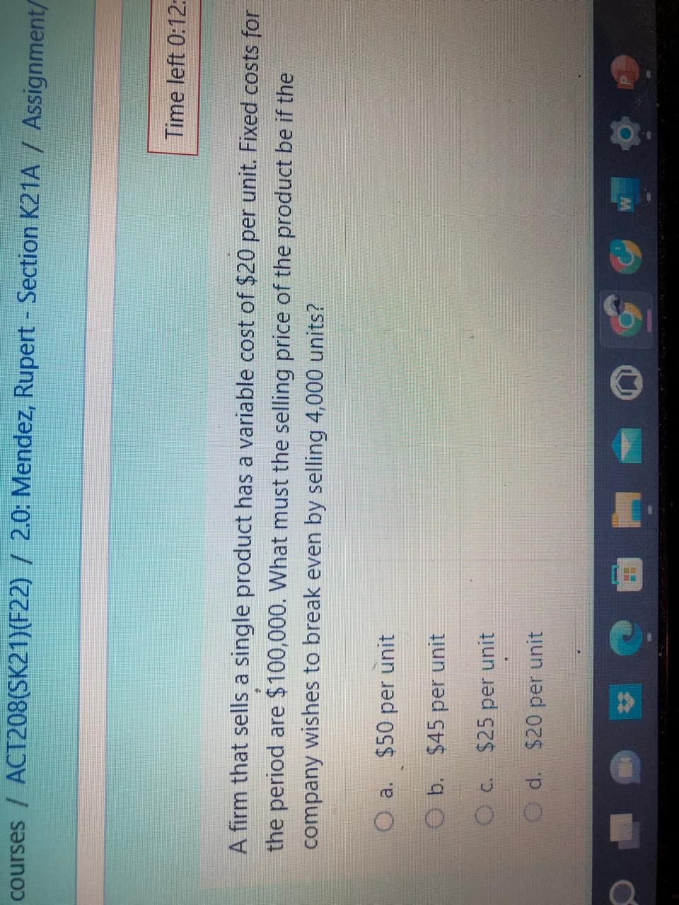 Time left 0:11:59 Question 26 Teddy uses the