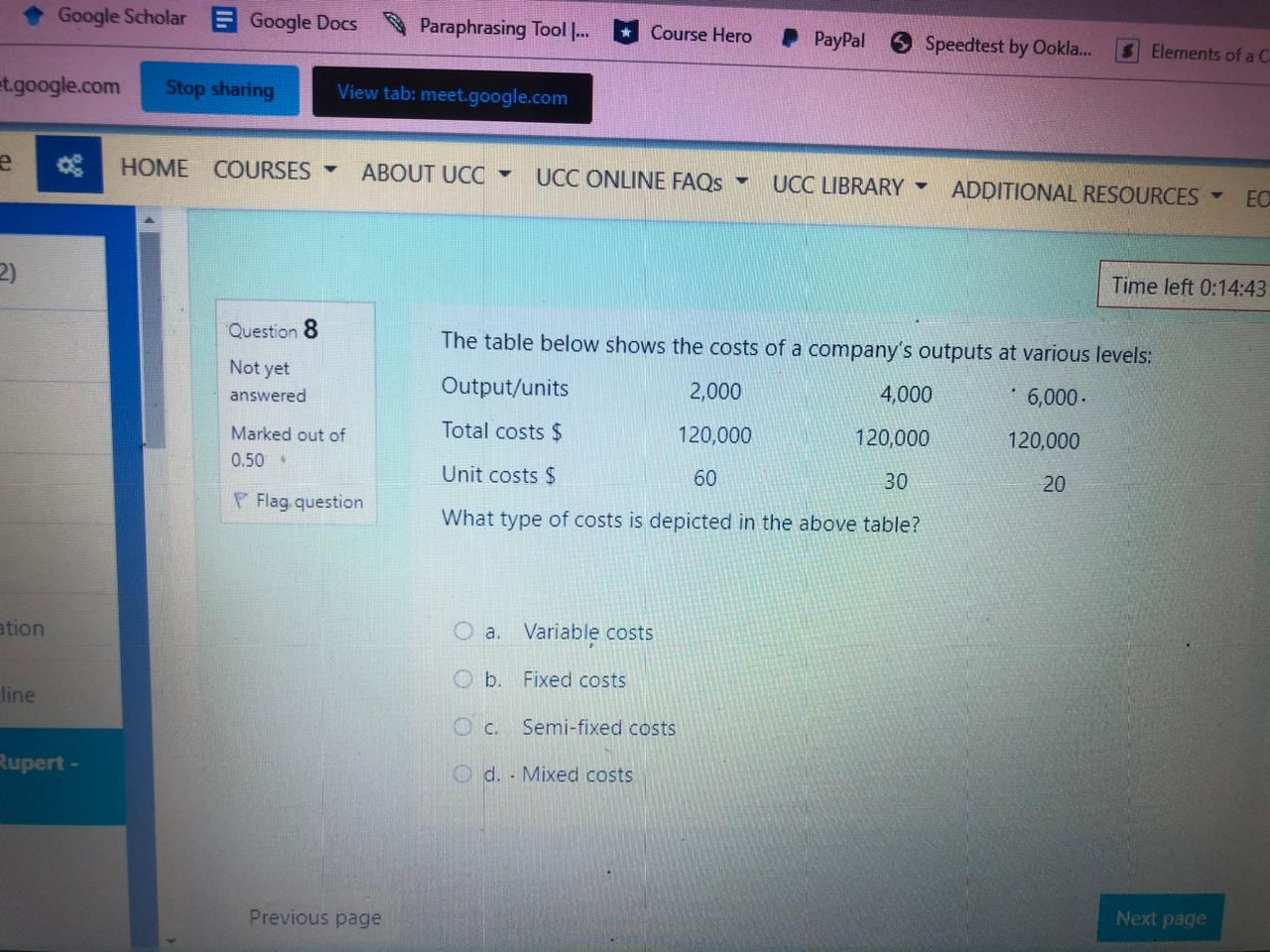 Time left 0:11:59 Question 26 Teddy uses the
