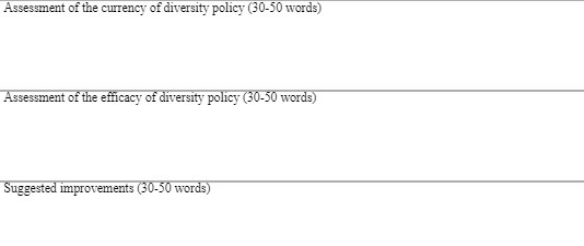 Assessment of the currency of diversity policy