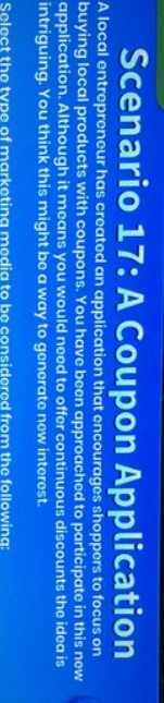 Scenario 17: A Coupon Application A local