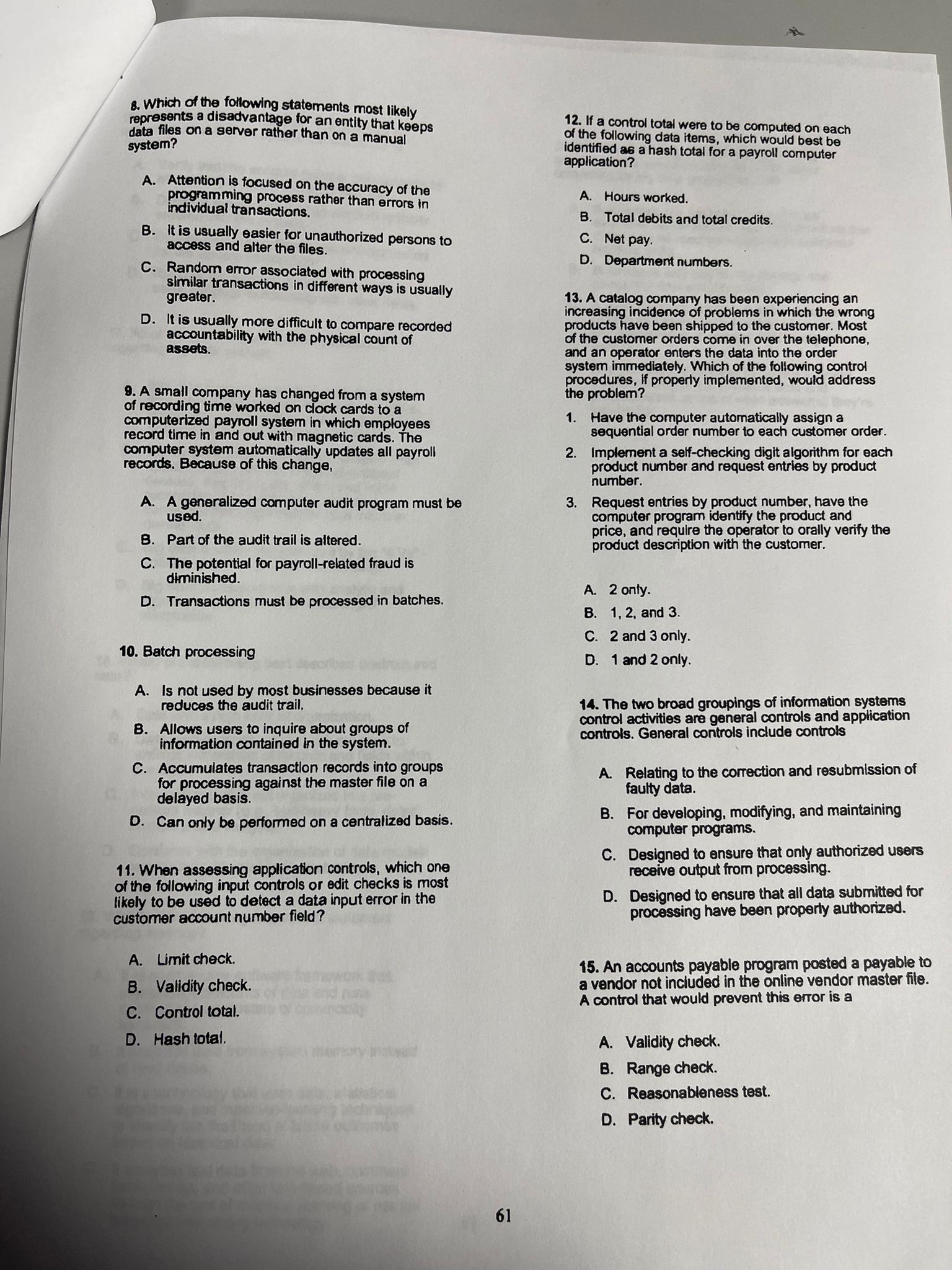 Study Unit 7 IT Framework and Data Analytics