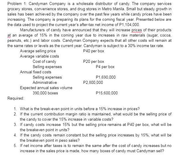 SHOW ORGANIZE AND PROPER SOLUTION Problem 1: