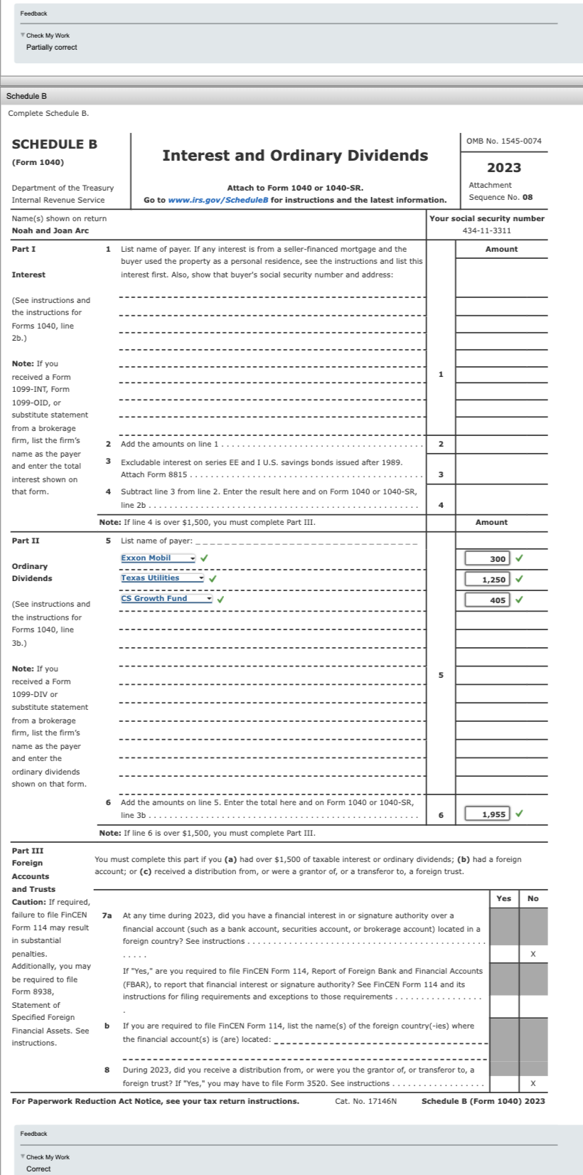 Feedback Check My Work Incorrect Schedule 3