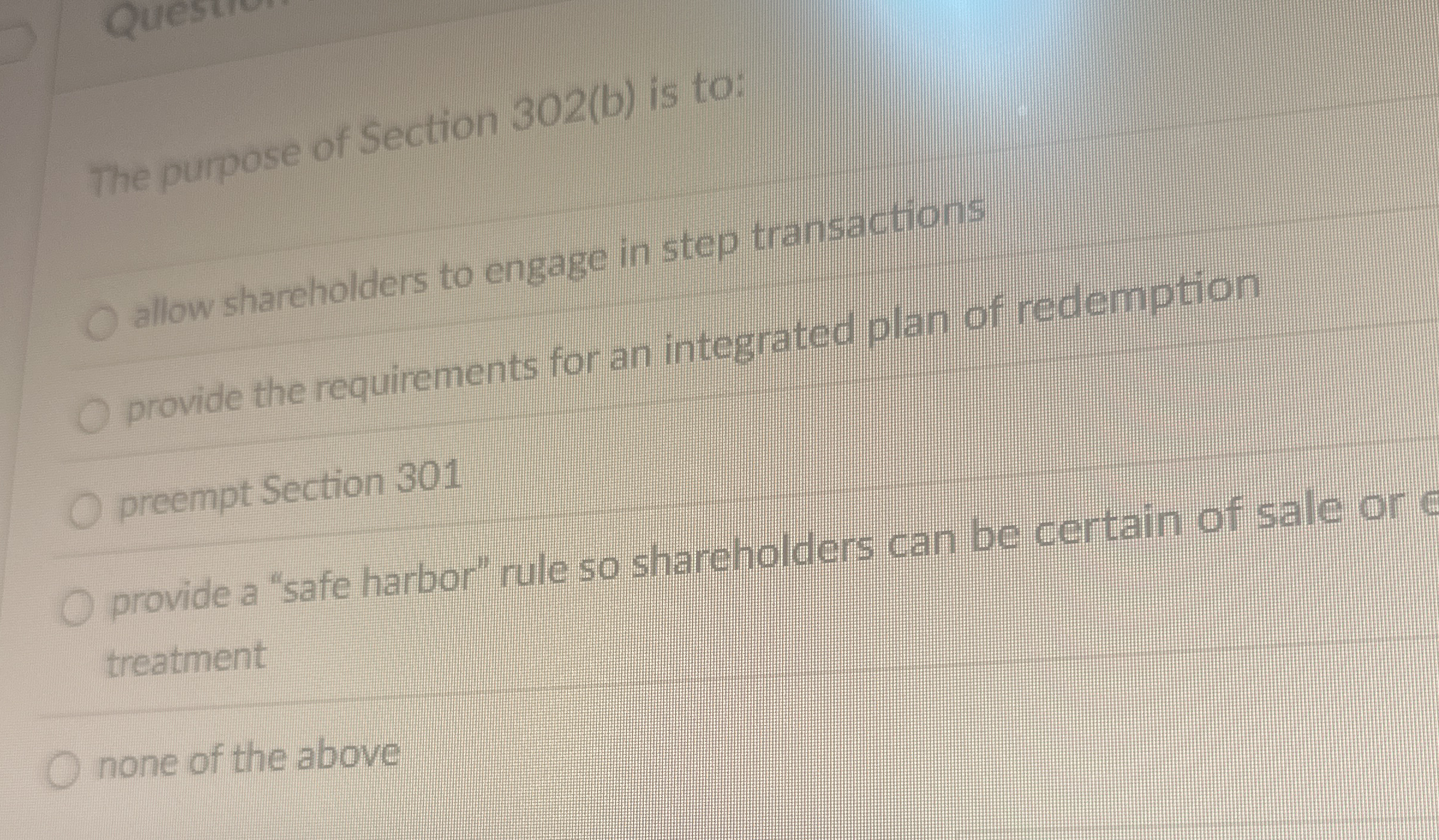 The purpose of Section 3 0 2 ( b ) is to: allow