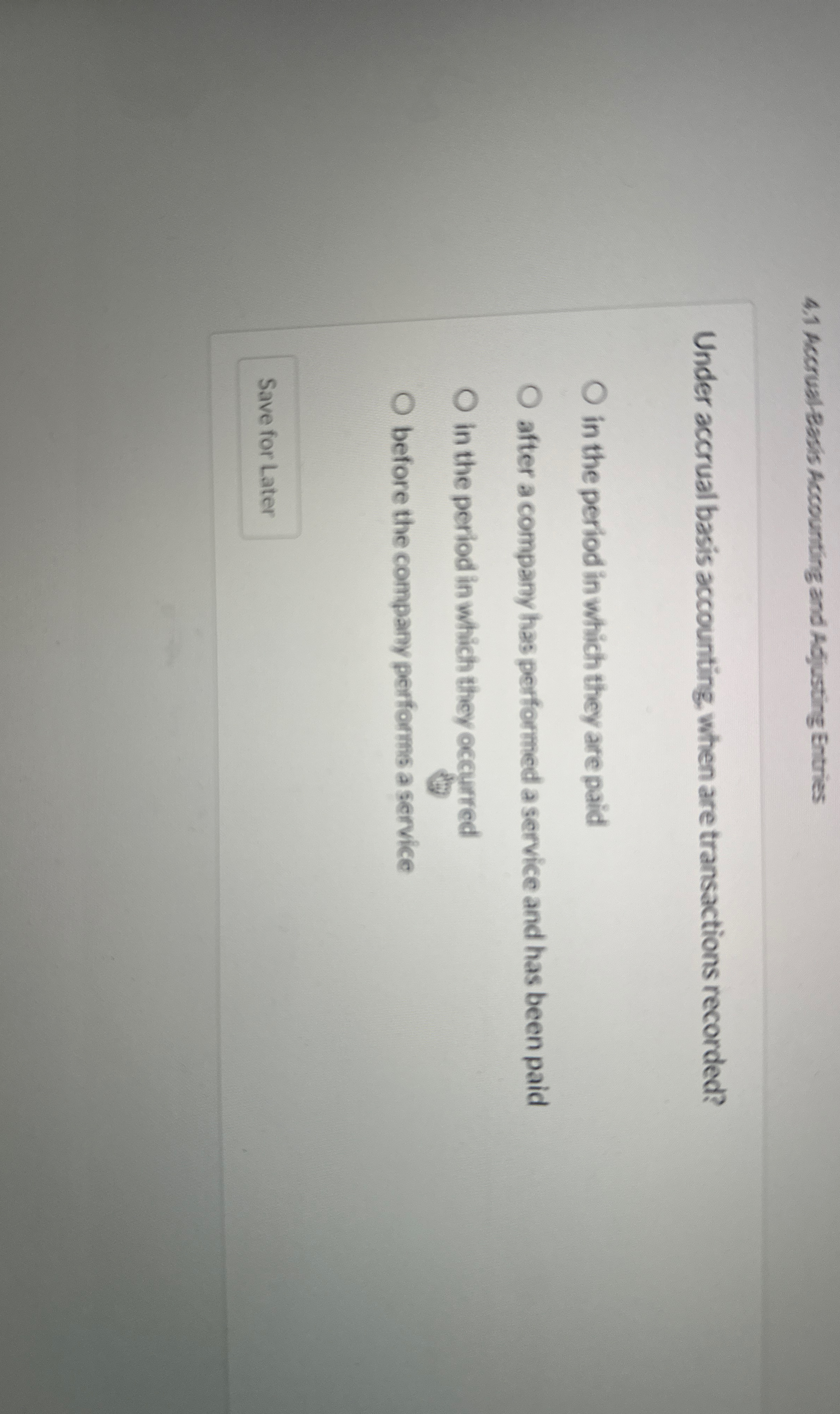 4 . 1 Accrual - Easis Accounting and Adjusting