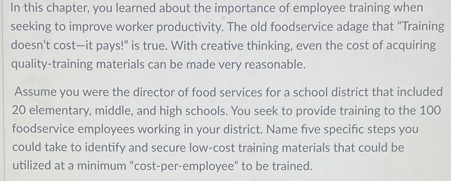 In-this chapter, you learned about the importance