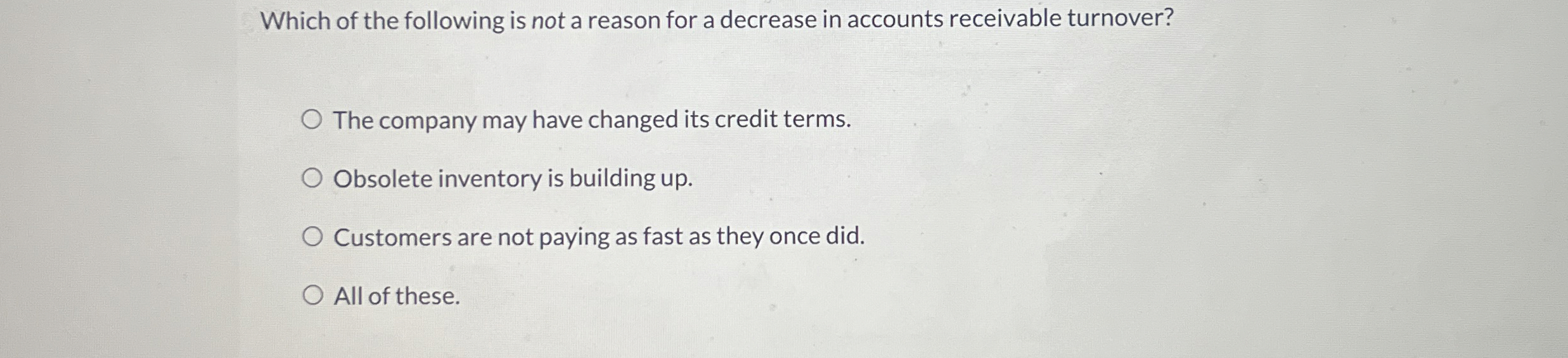 Which of the following is not a reason for a
