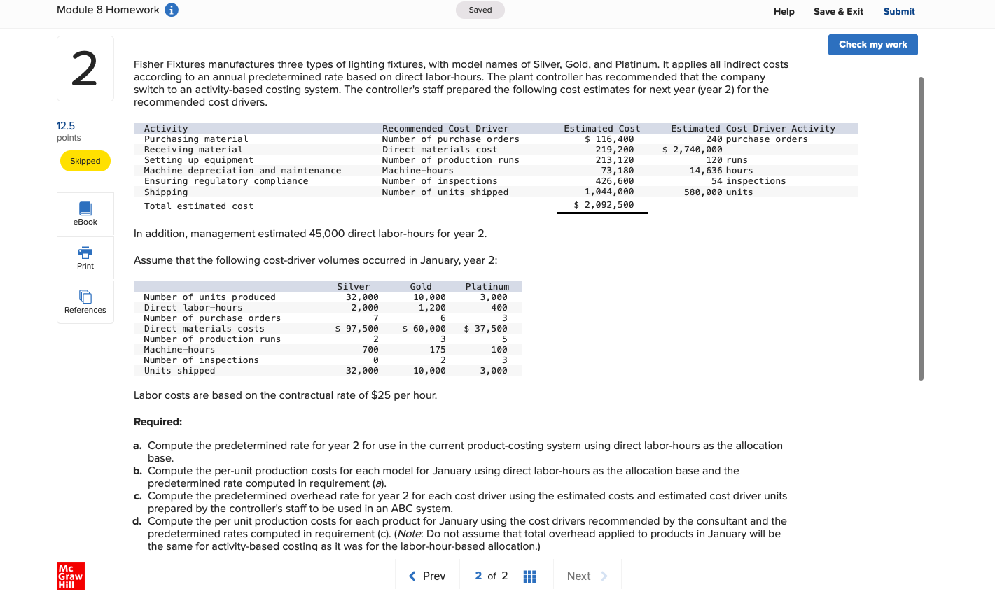 Module 8 Homework 0 Saved Help Save & Exit Submit