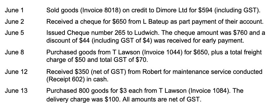 June 1 Sold goods (Invoice 8018) on credit to