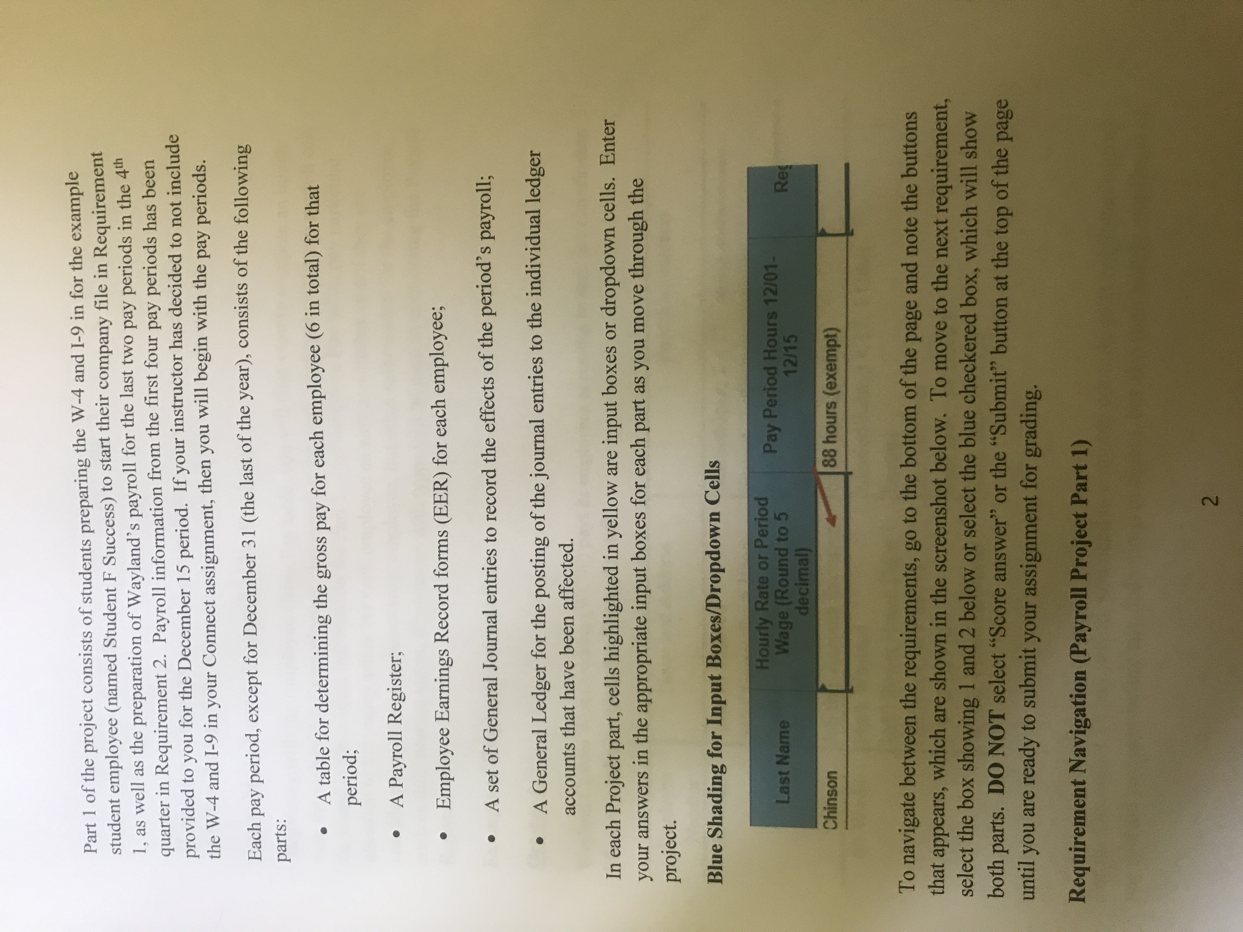 Appendix A Continuing Payroll Project (1-Month