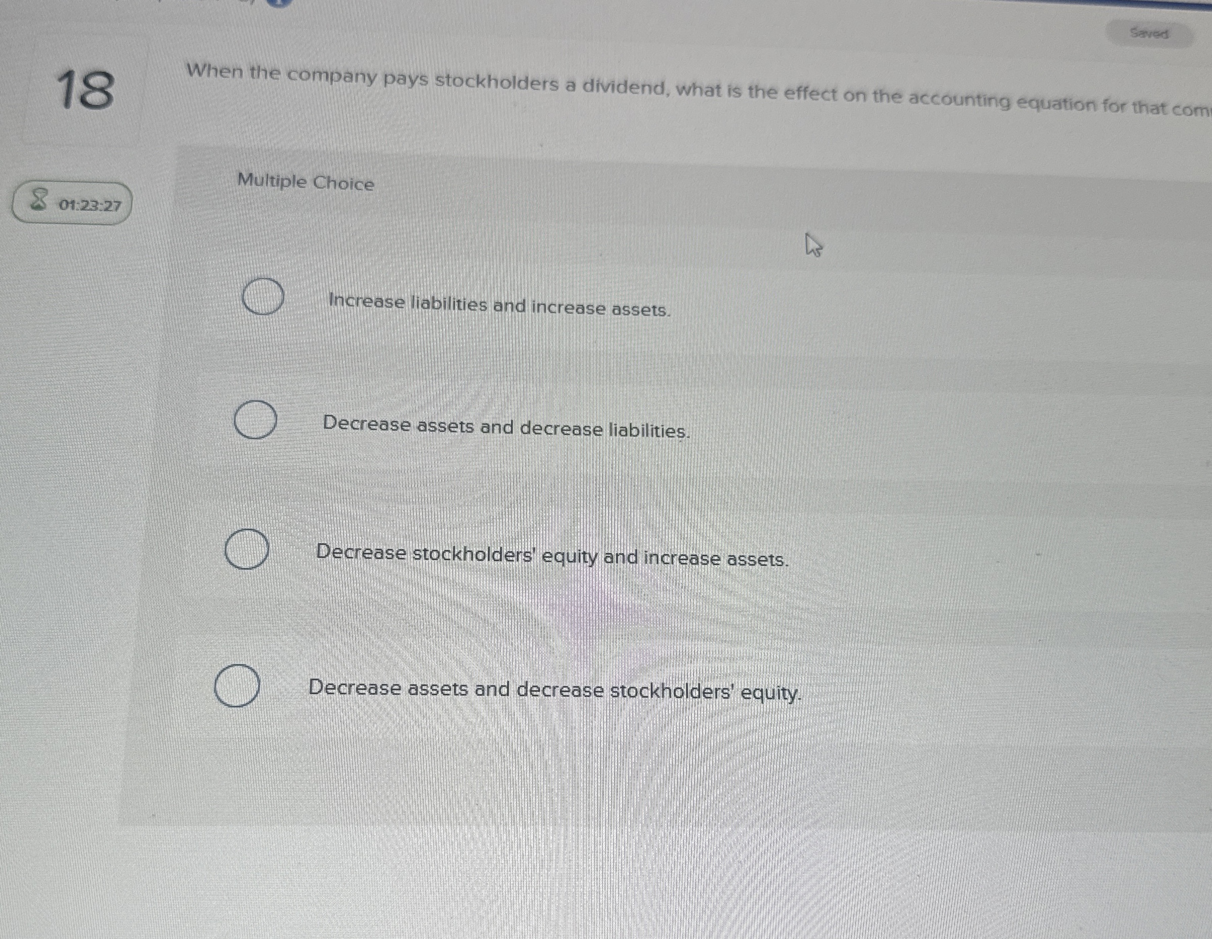 1 8 When the company pays stockholders a