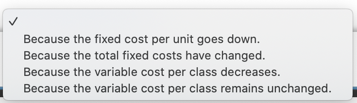 Mixed Costs and Cost Formula Callie's Gym is