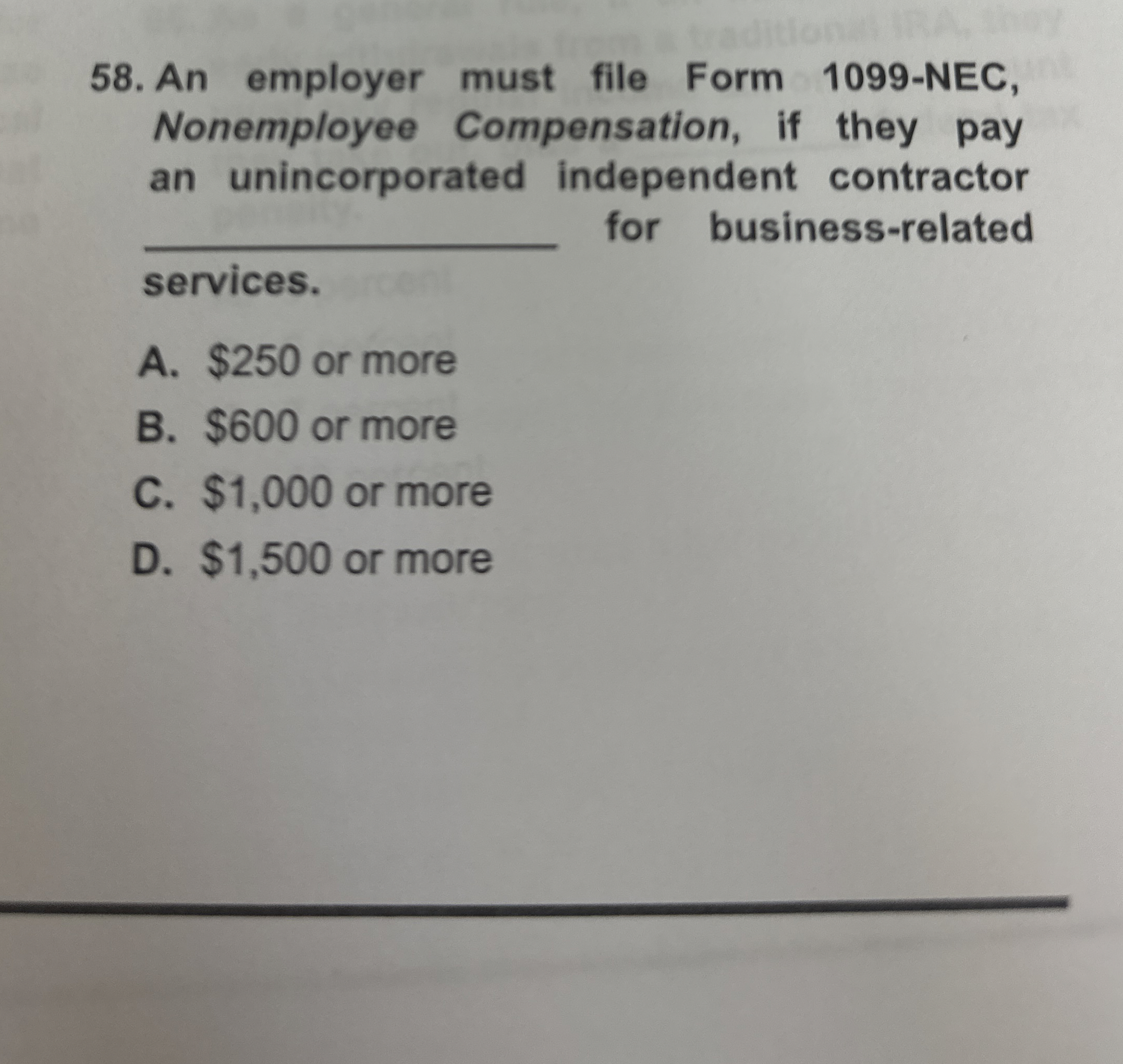 An employer must file Form 1 0 9 9 - NEC,