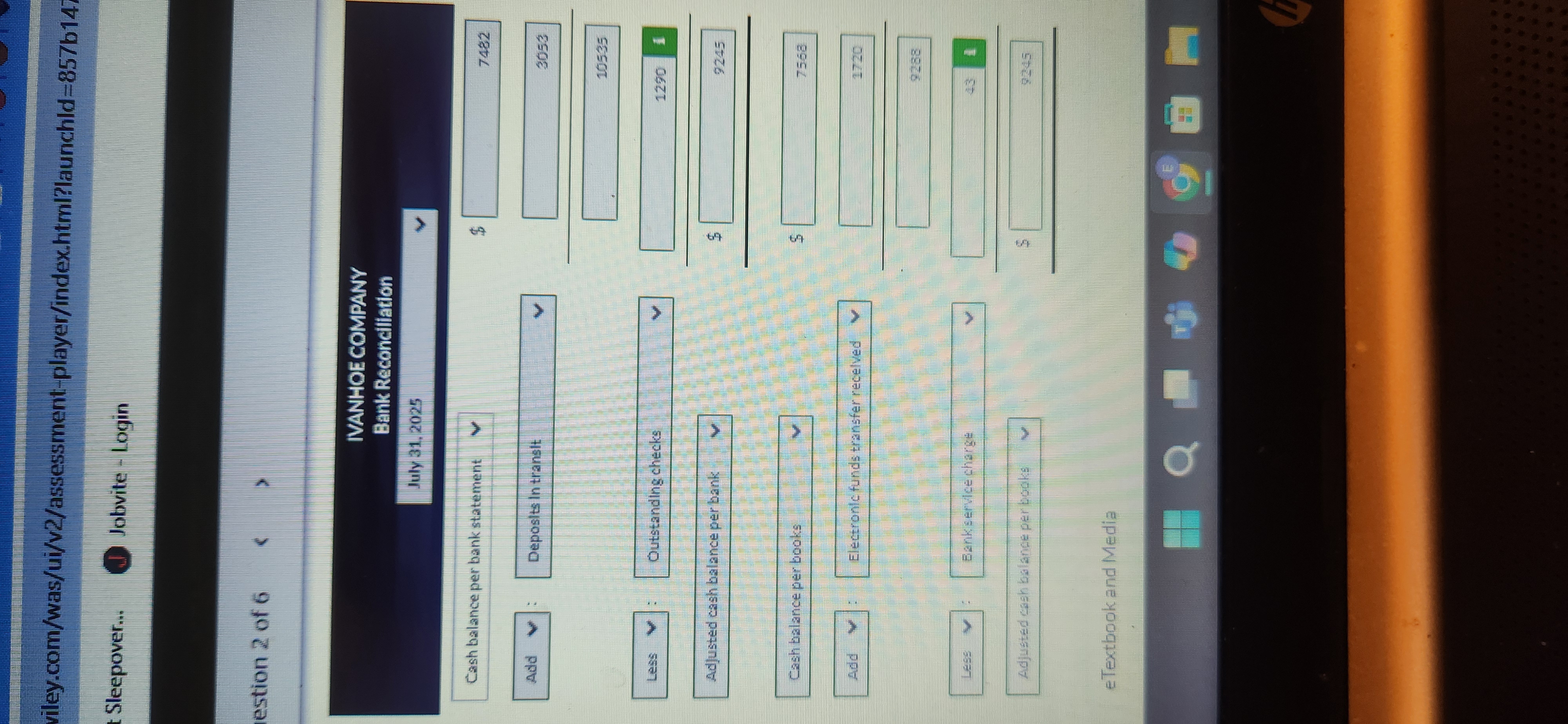 Question 2 of 6 2.39 / 5 = : View Policies Show