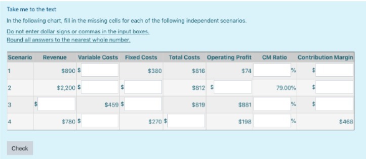 Take me to the text In the following chart, fill