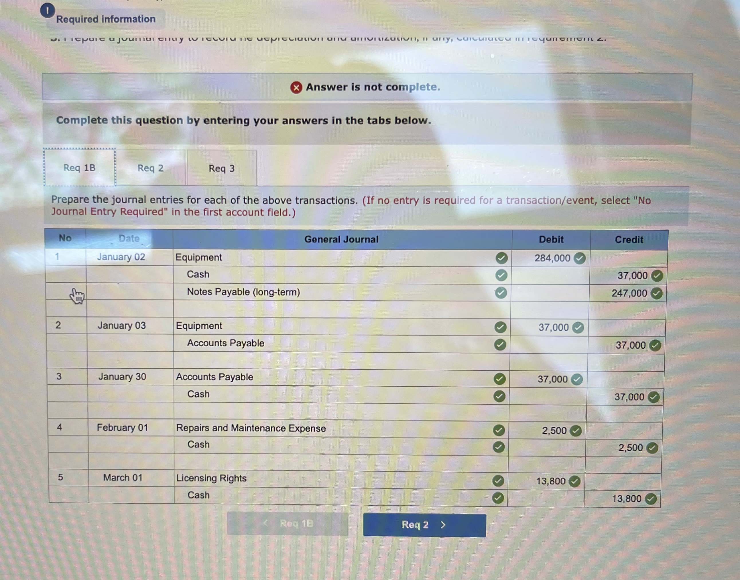 Please help correct the following. (first three