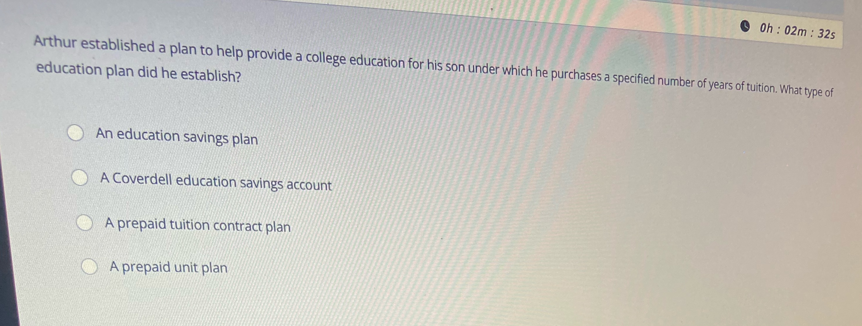 Oh : 02m : 32s Arthur established a plan to help