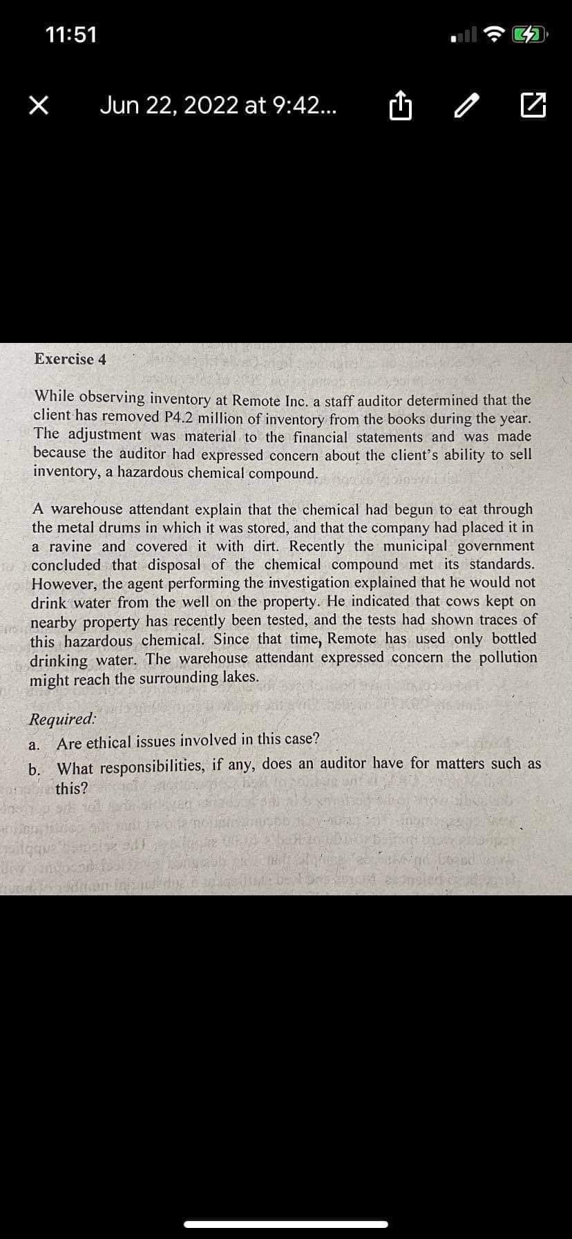 11:51 X Jun 22, 2022 at 9:42... [h) Exercise 4