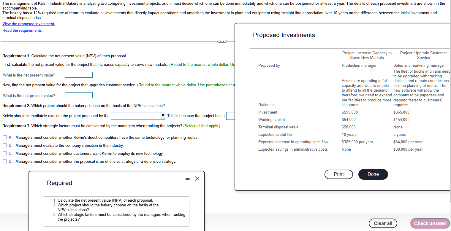 accompanying table. terminal disposal price. View