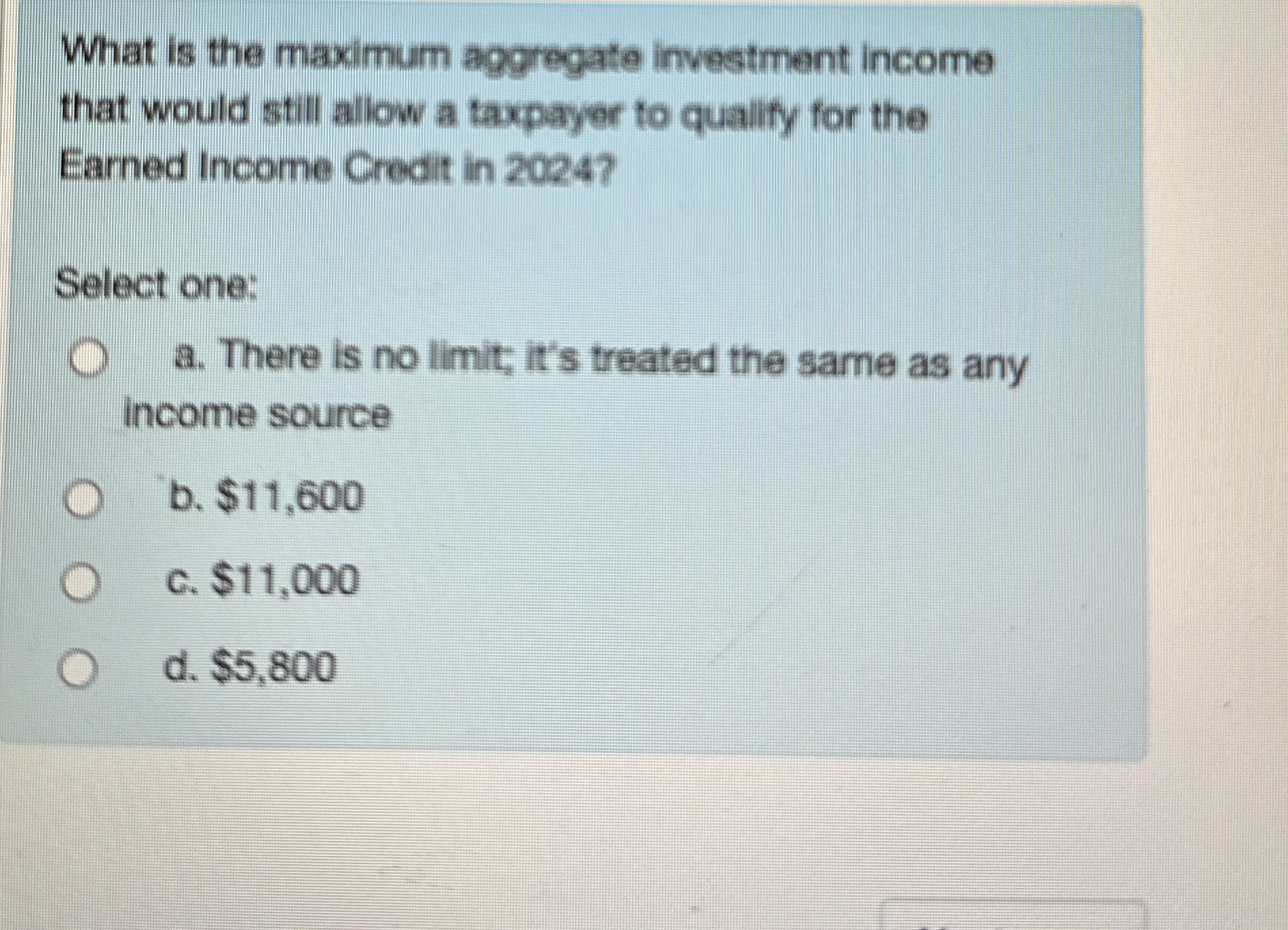 What is the maximum aggregate investment income