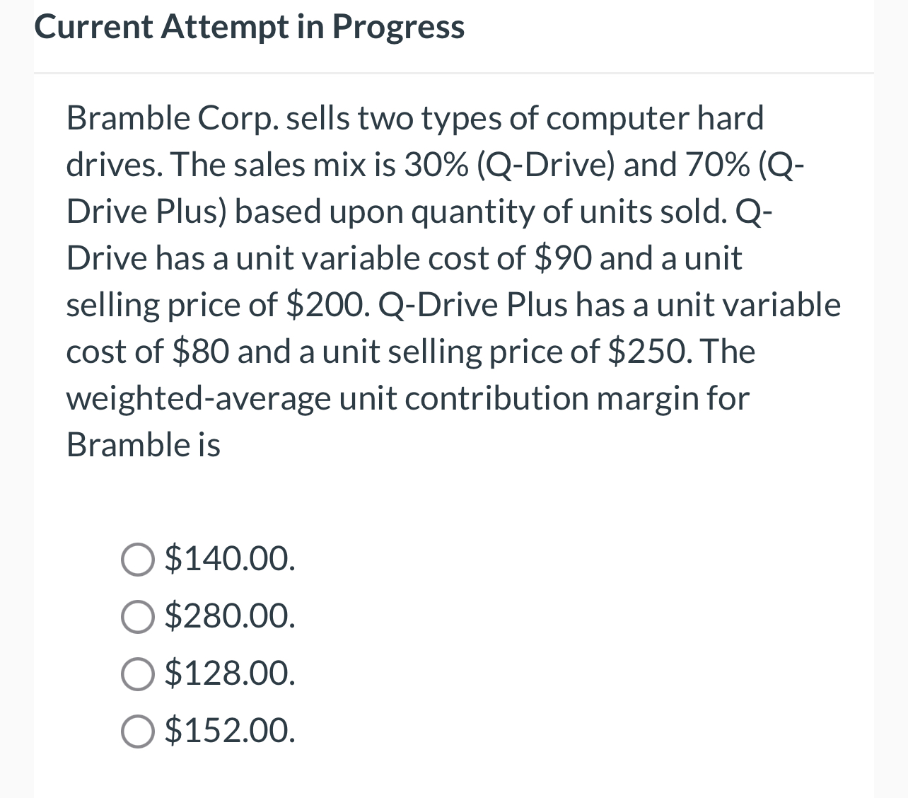 Current Attempt in Progress Bramble Corp. sells
