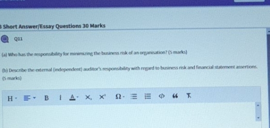 thank you please Short Answer/Essay Questions 30