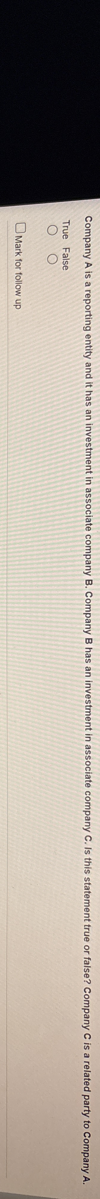 Company A is a reporting entity and it has an